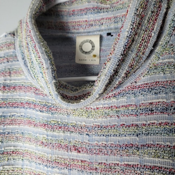 Akemi + Kin Sleeveless Cowl Neck Pocket Dress S Striped Knit Cozy Cottagecore - Picture 5 of 13